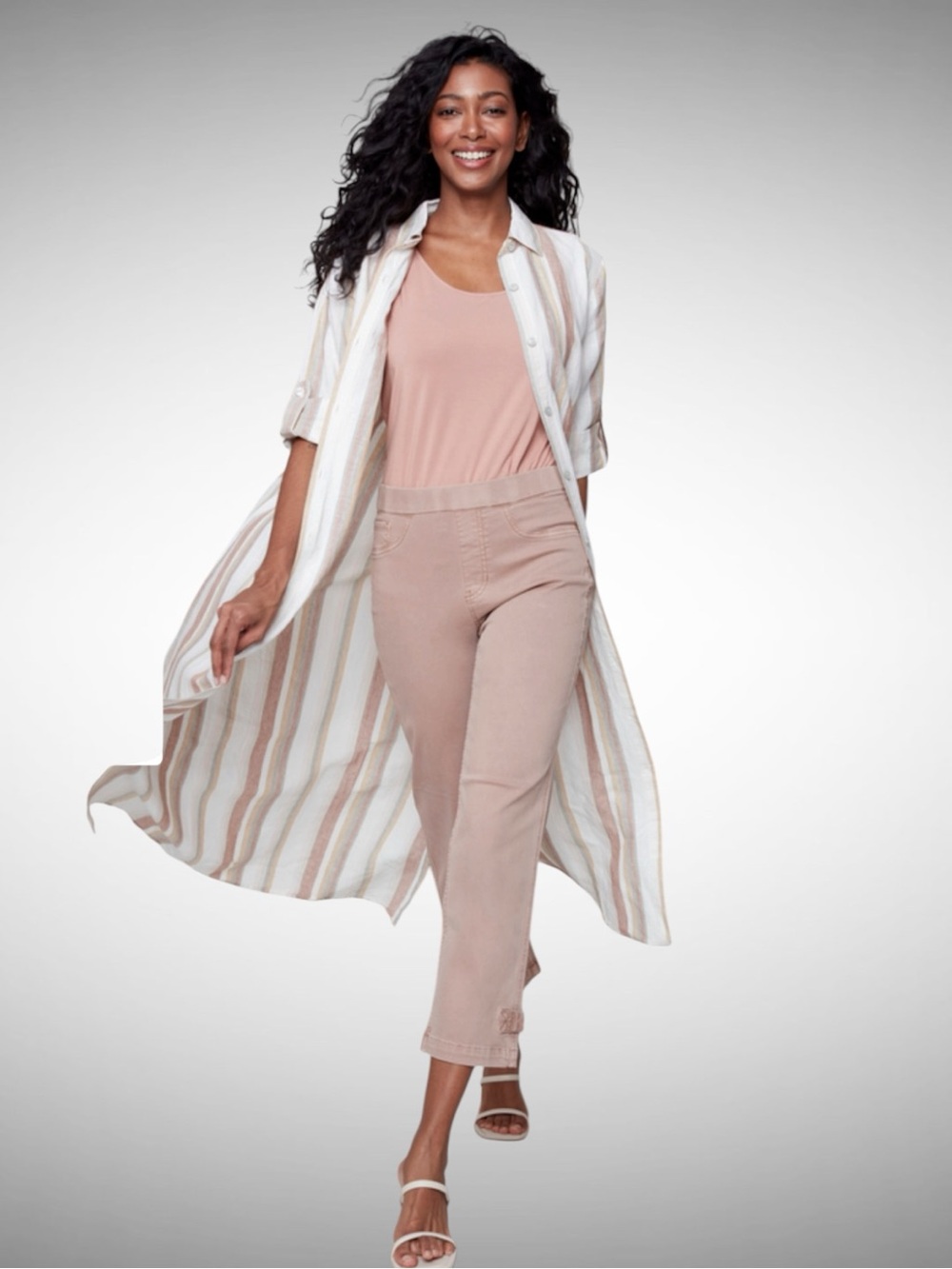 Charlie B Striped Shirt Dress